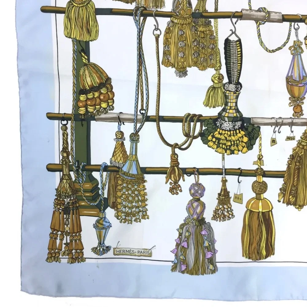 HERMES Pasementerie Carre 90 Multicolor Silk%100 - Picture 4 of 9